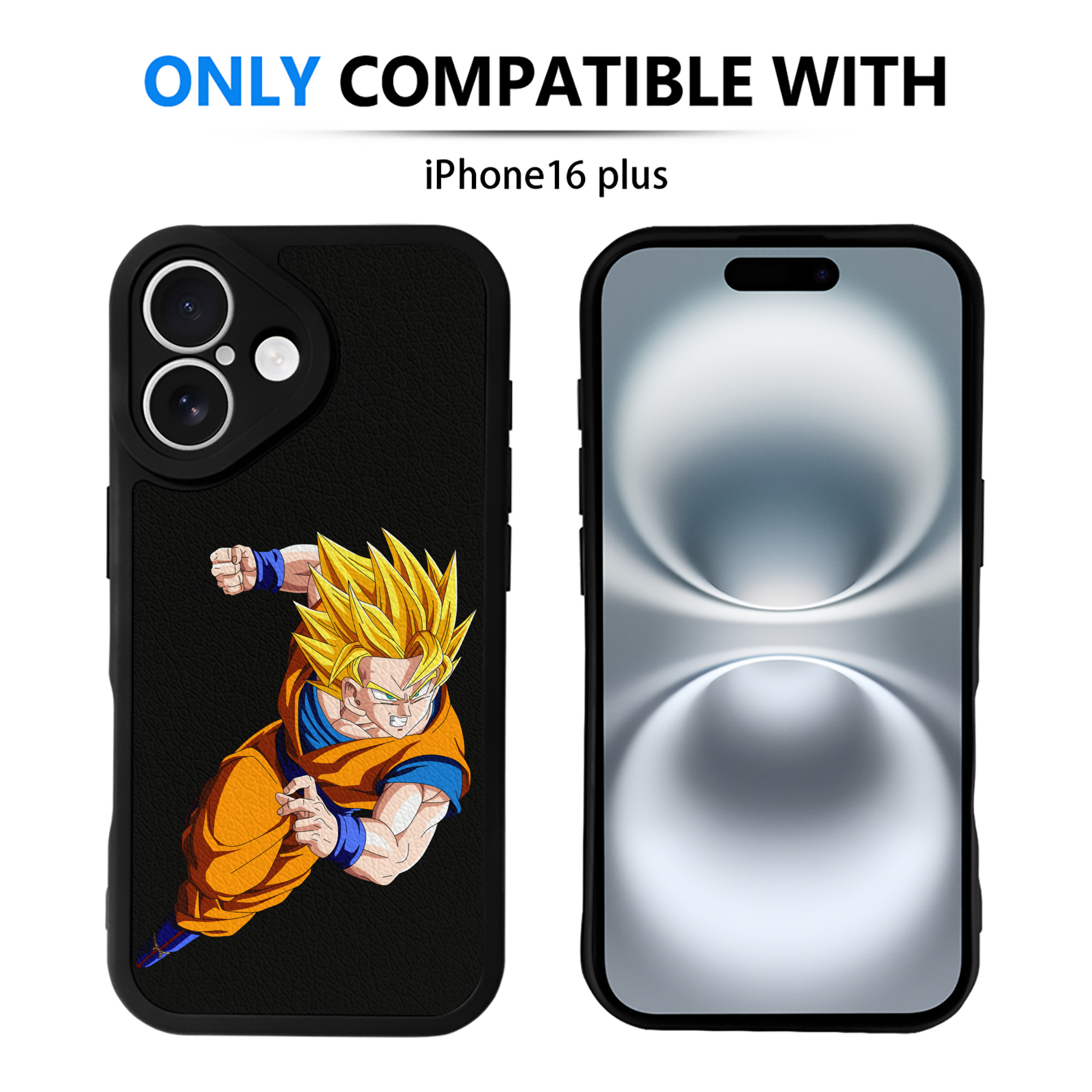 （画像用） ドラゴンボール 孫悟空（そん ごくう）Son Goku カカロット DRAGON BALL Kakarotto 【iPhone 16シリーズ対応】シリコンスマホケース（レザー調） 材質：シリコン
